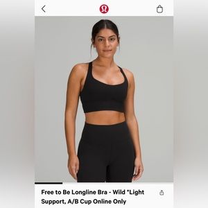 Lululemon free to be longline bra - wild